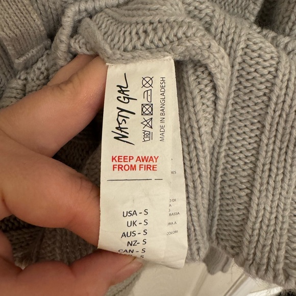 Nasty Gal Wide Ribbed Knitted Hooded Jumper - Picture 6 of 8